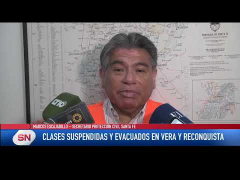 Clases suspendidas y evacuados en Vera y Reconquista Algunas localidades superaron los 200 mm de agu