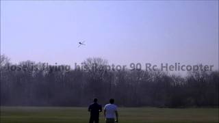 preview picture of video 'Jose flying his Raptor 90 Rc heli'