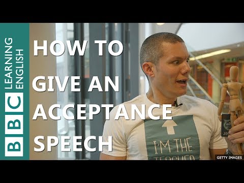 How to give an acceptance speech
