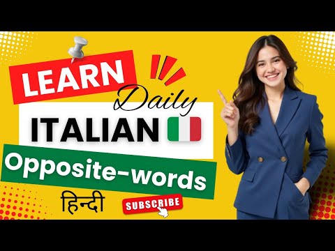 Learn daily Italian opposite-word #italia #youtube #english
