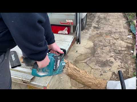 Grandininis pjūklas Makita DUC355Z 2x18V be akumuliatoriaus ir kroviklio video
