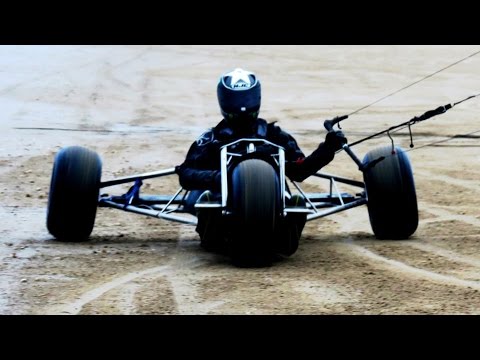 Kite Buggy Ride to 66 mph / 106 kph