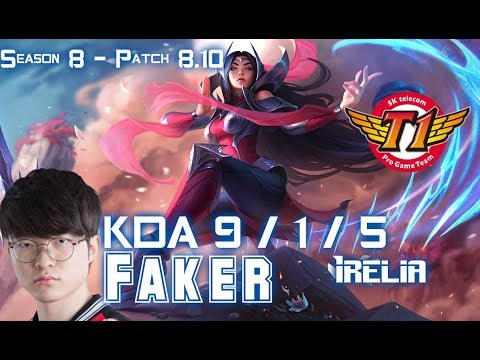 SKT T1 Faker IRELIA vs KATARINA Mid - Patch 8.10 KR Ranked