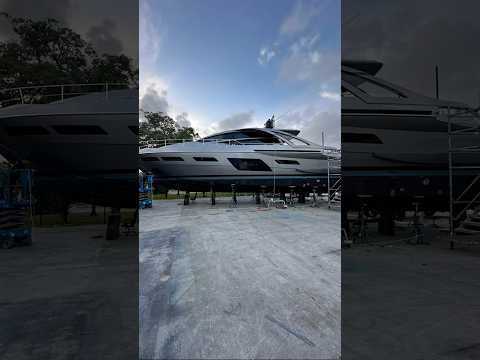 Yearly yard period on this #pershing #7x #miami #fortlauderdale #boating #yacht #fishing #boatlife