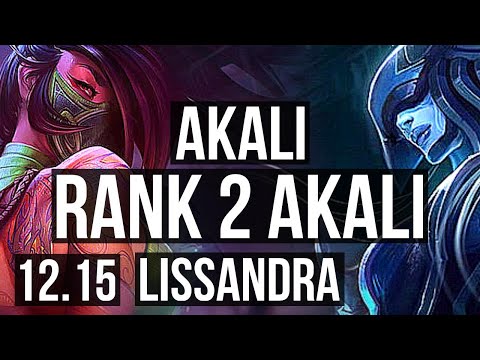 AKALI vs LISSANDRA (MID) | Rank 2 Akali, 7/1/8, Rank 20 | TR Challenger | 12.15
