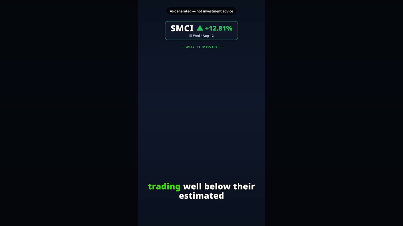 Why Is Supermicro Stock Soaring Today? SMCI +12.81% (Aug 12)