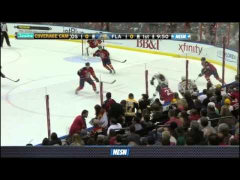 Andrej Meszaros Displays Powerful Shot In First Period of Bruins Debut