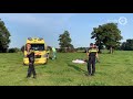 Parachutesprong gaat mis; slachtoffer gewond afgevoerd