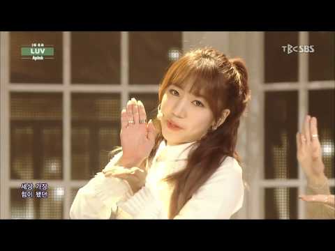 141214 에이핑크(Apink) 인기가요 LUV 1080p 60fps