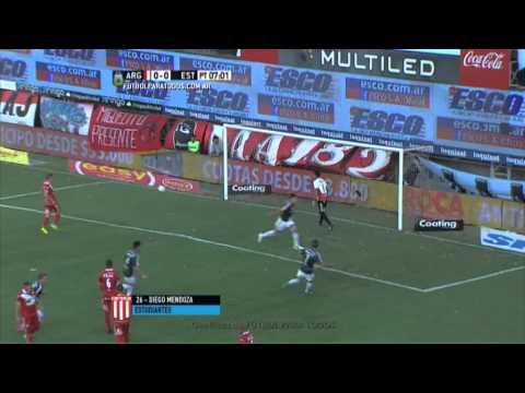 Gol de Mendoza. Argentinos 0 - Estudiantes 1. Fecha 5. Primera División 2015. FPT.