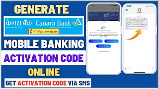How To Get Canara Bank Mobile Banking Activation Code Online via SMS & Activate Account