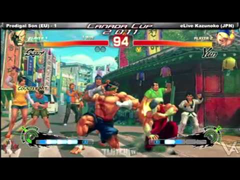 Canada Cup Gaming 2011 SSF4AE LLL/MCZ Prodigal Son EU vs eLive Kazunoko JPN