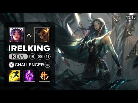 Irelking Irelia vs Akshan Mid - KR Challenger - Patch 13.13 Season 13