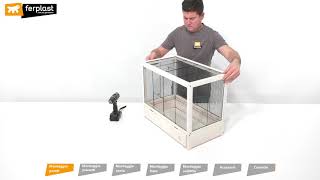 Ferplast (Ферпласт) Cage Hamsterville Black дерев'яна клітка для хом'яка, 60x34x49 см (чорний метал)