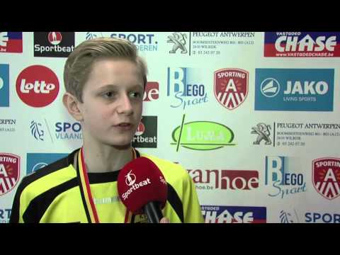 Jordy Antes na winst in Finale U16 vs Scaldis