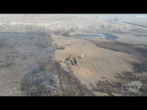 01-19-2022 Ennis, TX - 500+ acre fast moving fire threatens horses & homes