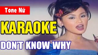 Don&#39;t Know Why Karaoke Tone Nữ | Trish Thùy Trang | Aisa Karaoke Beat Chuẩn