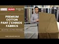 Premium Stretchable Cotton Trouser Chinos Suiting Fabrics Tessuti Italy Arvind Raymond