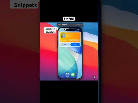 Interactive Snippets using SwiftUI | App Intents | #ios26 #apple #swiftui thumbnail