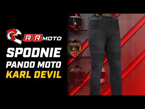 PANDO MOTO KARL DEVIL _ jeansy motocyklowe Slim Fit z Kevlarem, Cordura i SAS_TEC