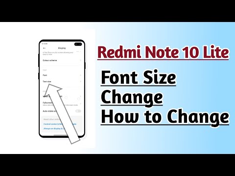 Redmi Note 10 Lite Font size change How to Change