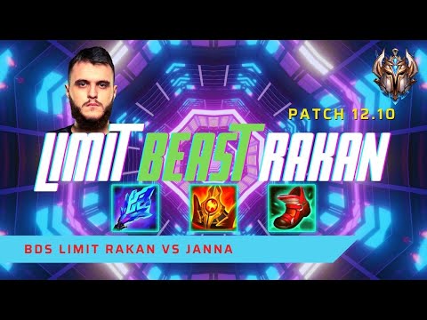LIMIT IS BEAST RAKAN! - BDS Limit Plays Rakan Support vs Janna! | LoL Patch 12.10