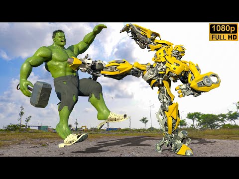 Transformers x Avengers:  The Hulk vs Bumblebee | Paramount Pictures [HD]