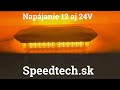 LED rampa 12/24V - 48x LED oranžová ECE R65/R10 magnetická (293x170x47mm) - Video Youtube