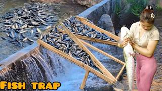 Full Video: How to Make Effective Creative Fish Traps, Harvesting Many Big Fish Goes to Market Sell