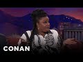 Nicole Byer Found A Piece Of Poop In Her In Flight Blanket CONAN On TBS