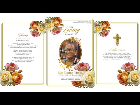 In Loving Memory Of Mrs. Dorina Victor