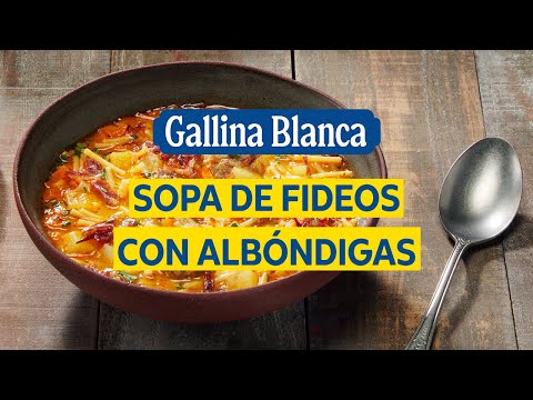 Sopa de fideos con albóndigas, exquisita y deliciosa 🥣🩵