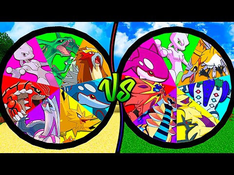 ROLETA DE LENDÁRIOS VS ROLETA DE LENDÁRIOS SHINY NO MINECRAFT (Pokémon)