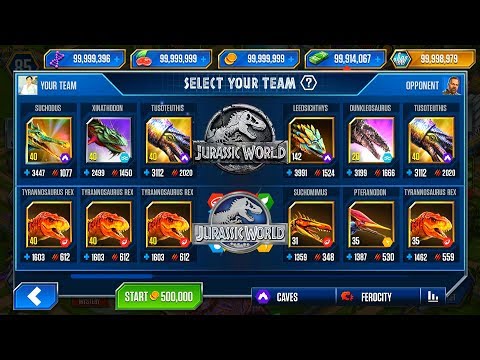 HYNERIA PACK | SUCHODUS vs TYRANNOSAURUS REX - JURASSIC WORLD THE GAME