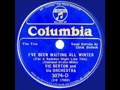 1935 Vic Berton - I’ve Been Waiting All Winter (Chick Bullock, vocal)
