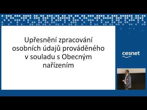Zákon o zpracování osobních údajů: Stručné shrnutí (Jakub Míšek, Masarykova Univerzita)