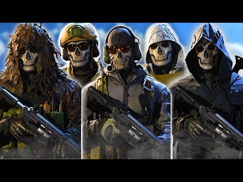 ALL GHOST SKINS IN MODERN WARFARE! SHOWCASE ("Dreadwood", "Azrael", "Classic Ghost") + MORE!