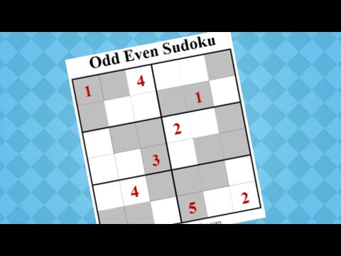 How to solve an Odd-Even Sudoku | Step by Step solution | Sudoku variants