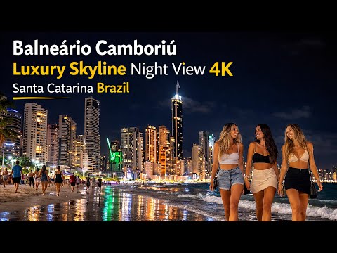 Balneário Camboriú Luxury Skyline Night View 4K | Santa Catarina Brazil 