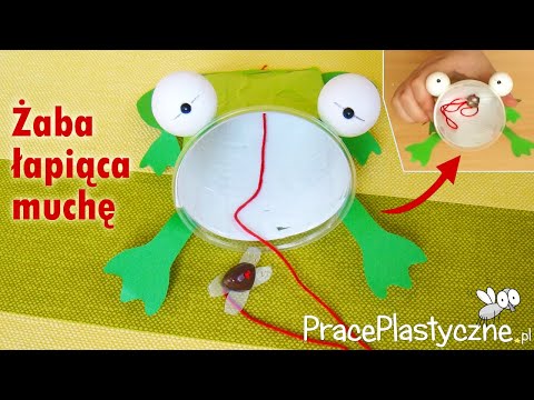 Jak zrobić żabę z kubka | Żaba zabawka łapiąca muchę | Bawi i ćwiczy | Prace plastyczne