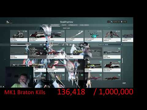 DAY 2 - WarFrame - Quest for 1,000,000 MK1 Braton Kills!