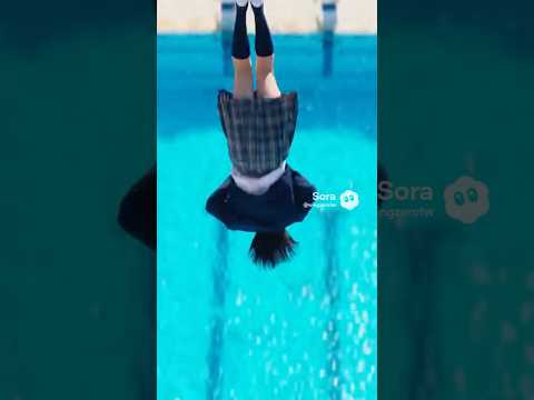 女子高生の高飛び込み