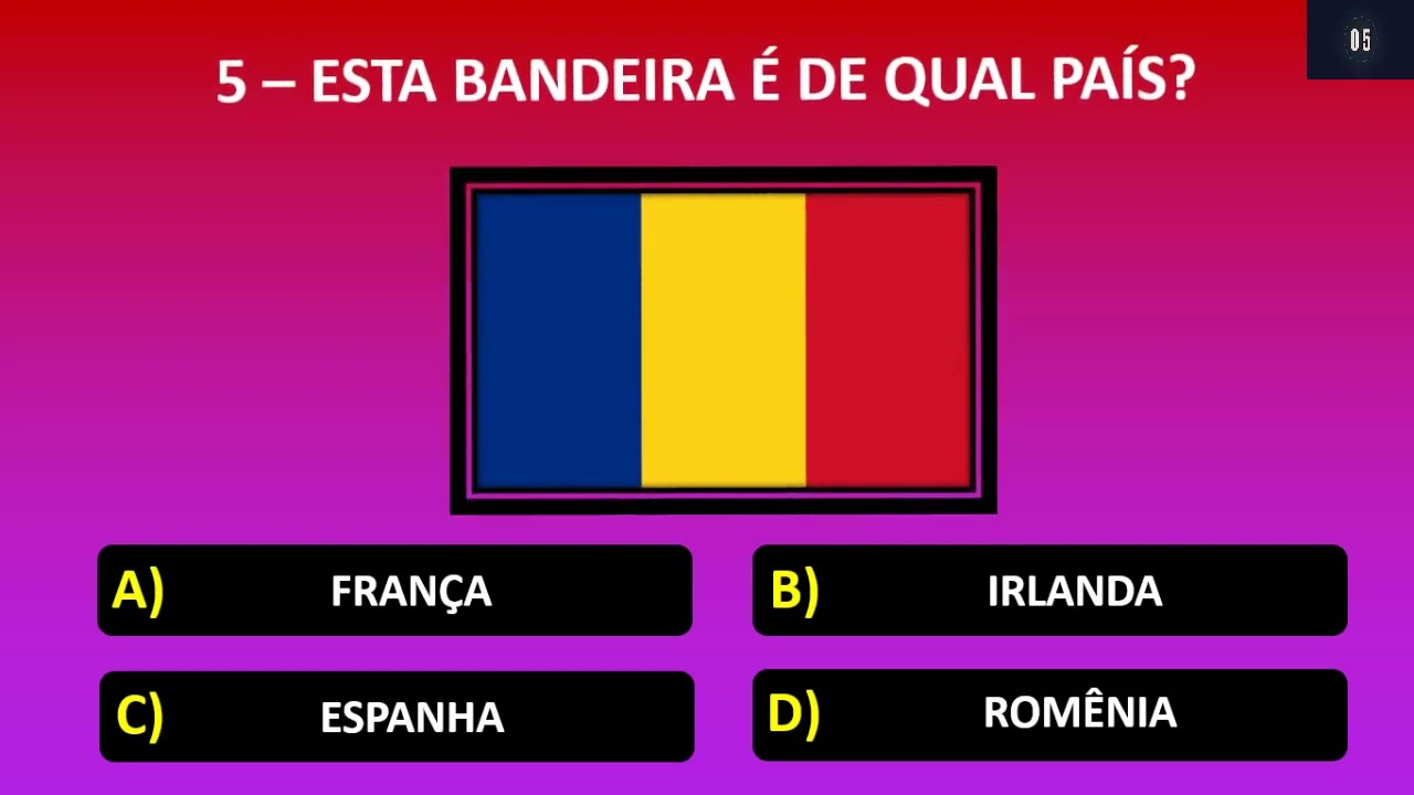 [QUIZ] ADIVINHE OS PAÍSES PELAS BANDEIRAS