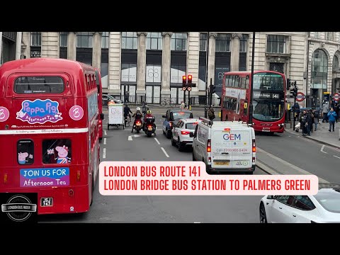 Picturesque Transfer from London Bridge I rode London Red Bus 141 to Palmers Green Join me