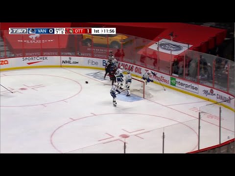 NHL Fight - Canucks @ Senators - MacEwen vs Tkachuk - 28 04 2021