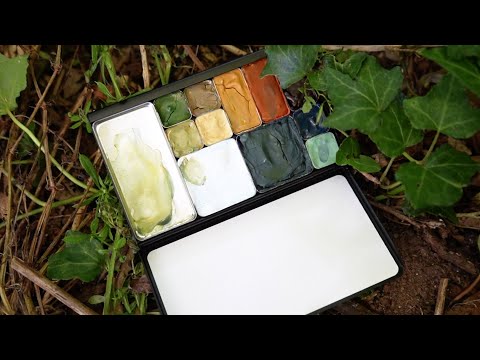 Mixing nature inspired GOUACHE PALETTE. 🍂 🎨