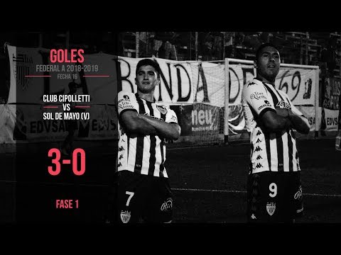 Federal A 2018-2019: Cipolletti 3 – 0 Sol de Mayo (Goles)