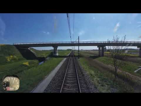 Riding with the train driver from Leiden to Tiel. (with speedometer)