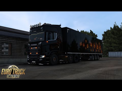 ETS2 Gameplay | Scania 660 S | Limoges FR to Bourges FR | Halloween Treats 23t