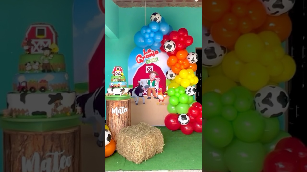 #Decoración #granja #granjadezenon #infantil #ideas #globos #balloon #arcodeglobos #decoration